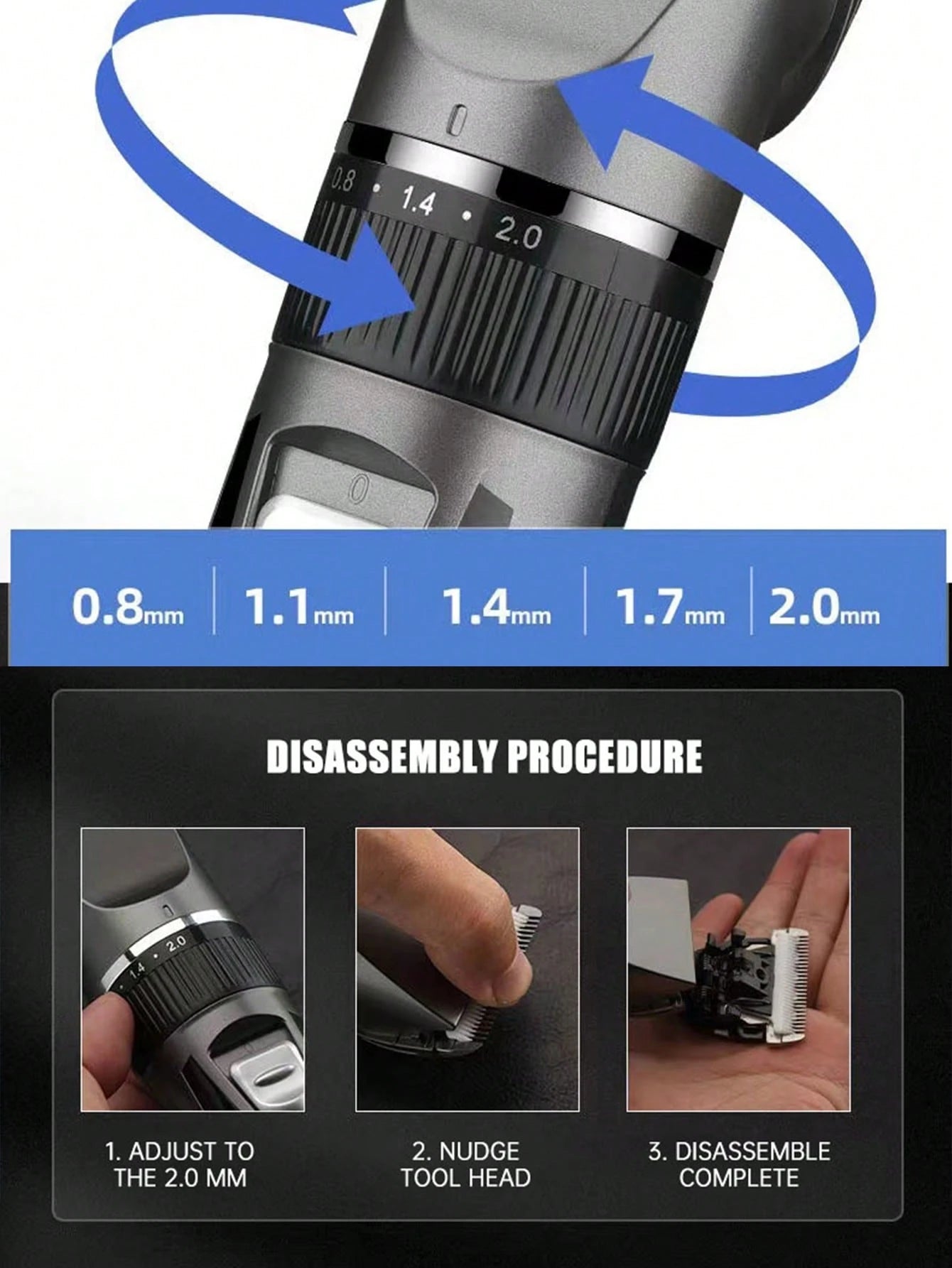 Professional Pet Grooming Kit, with Power Indicator Light, Low Noise Trimming Set, Suitable for Cats, Rechargeable Quiet Pet Grooming Kit, Suitable for Dogs, Cats and Other Pets