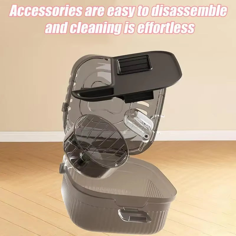 Chinchilla Cage Translucent Hamsters Travel Carry Case Large Capacity Breathable Hamster Habitat Small Animal Carrier with Water