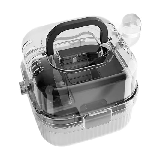 Chinchilla Cage Translucent Hamsters Travel Carry Case Large Capacity Breathable Hamster Habitat Small Animal Carrier with Water