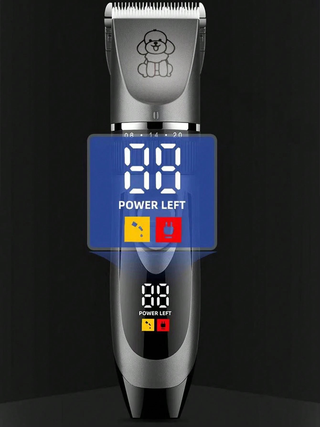 Professional Pet Grooming Kit, with Power Indicator Light, Low Noise Trimming Set, Suitable for Cats, Rechargeable Quiet Pet Grooming Kit, Suitable for Dogs, Cats and Other Pets