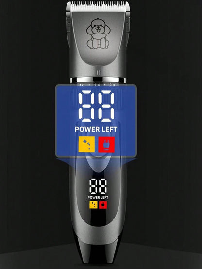 Professional Pet Grooming Kit, with Power Indicator Light, Low Noise Trimming Set, Suitable for Cats, Rechargeable Quiet Pet Grooming Kit, Suitable for Dogs, Cats and Other Pets