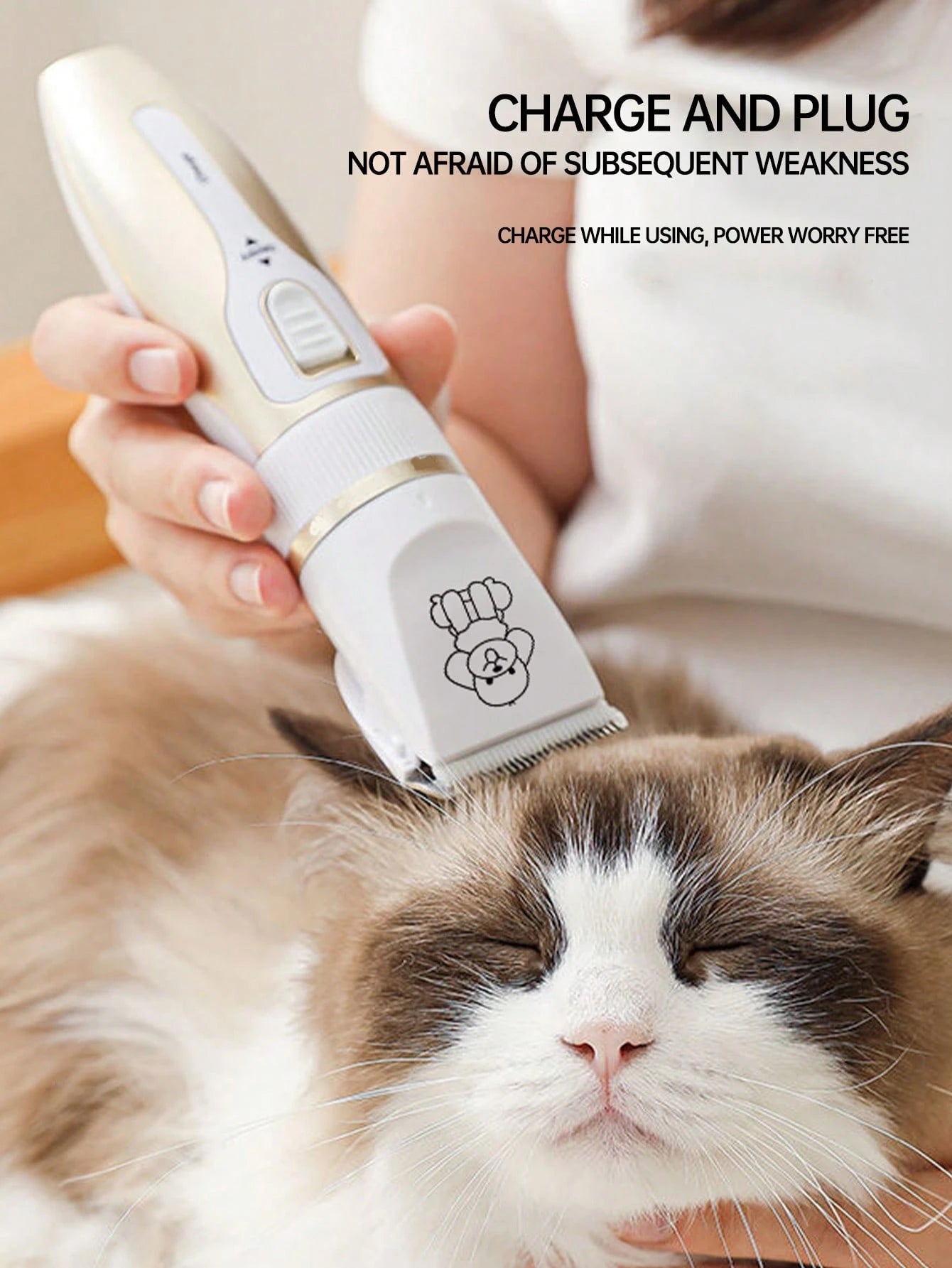 Professional Pet Electric Grooming Clipper Set, Designed for Long-Haired Pets, Professional Grooming Tool for Pet Stores, Suitable as Christmas Gift for Poodles and Cats