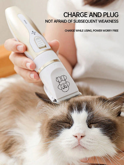 Professional Pet Electric Grooming Clipper Set, Designed for Long-Haired Pets, Professional Grooming Tool for Pet Stores, Suitable as Christmas Gift for Poodles and Cats