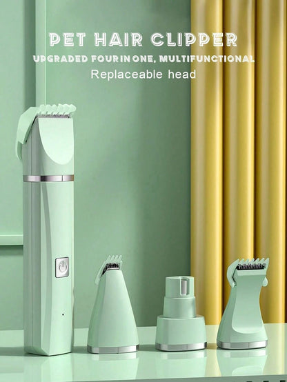 1 Set of Rechargeable 4-In-1 and 2-In-1 Pet Grooming Clipper Set for Nail and Pet Hair Trimming, Pet Trimmer, Rechargeable Pet Clipper for Dogs - Professional Pet Grooming Kit with Pedicure Clippers - Quiet, Efficient Trimming - Perfect for Home Use and Professional Pet Groomers, Great Christmas Gift for Pet Groomers!