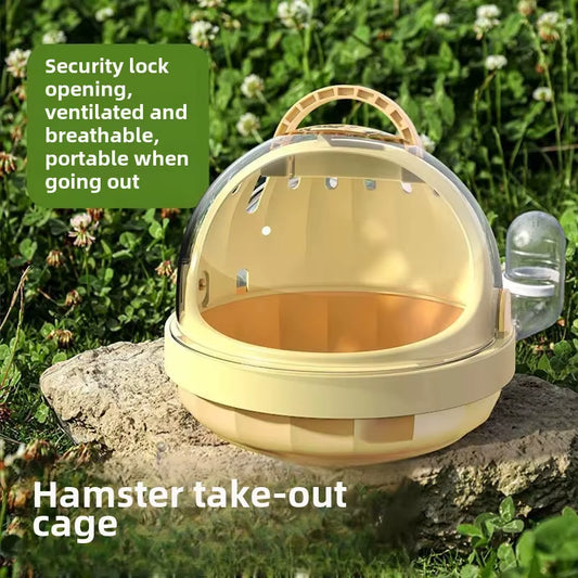 Portable Hamster Cage with Lid and Balloon Liner Removable Wireless Mouse Trap with Viewing Window for Small Pets